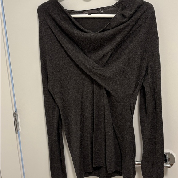 Vince Sweaters - Charcoal gray cowl neck sweater